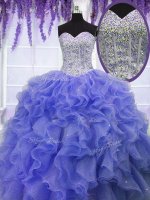 Flare Sequins Floor Length Purple Sweet 16 Quinceanera Dress Sweetheart Sleeveless Lace Up(SKU PSSW039-11BIZ)