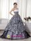 Arlington Texas/TX Wonderful Beading and Ruch Quinceanera Dress Luxurious A-line / Princess Sweetheart Floor length Zebra and Organza