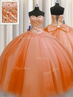 Puffy Skirt Sweetheart Sleeveless Tulle Sweet 16 Dresses Beading Lace Up