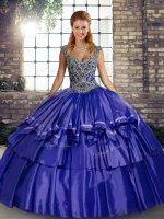 Shining Sleeveless Lace Up Floor Length Beading and Ruffled Layers Quinceanera Dresses(SKU SJQDDT2138002-2BIZ)