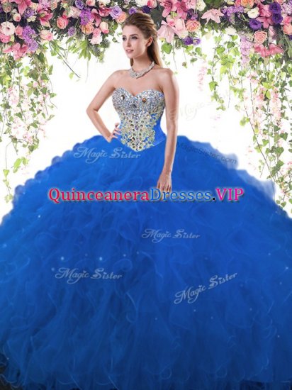 Sleeveless Lace Up Floor Length Beading Quinceanera Dresses - Click Image to Close