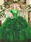 Perfect Ball Gowns Sweet 16 Dress Green Sweetheart Organza Sleeveless Floor Length Lace Up