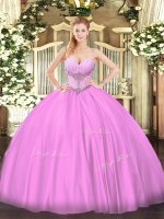 Lilac Sleeveless Floor Length Beading Lace Up Sweet 16 Dress(SKU SJQDDT1412002-3BIZ)