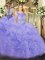 Lavender Quinceanera Gowns Scoop Sleeveless Zipper