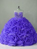 Lavender Sweetheart Neckline Beading Vestidos de Quinceanera Sleeveless Lace Up