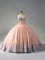 Tulle Sleeveless Sweet 16 Dress Court Train and Beading and Appliques