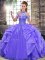 New Arrival Purple Halter Top Lace Up Beading and Ruffles Sweet 16 Quinceanera Dress Sleeveless