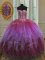 Gorgeous Tulle Sleeveless Floor Length Quince Ball Gowns and Beading and Ruffles and Sequins