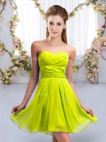 Luxury Chiffon Sleeveless Mini Length Court Dresses for Sweet 16 and Ruching