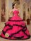Coral Red Appliques Decorate Quinceanera Dress In Hedgesville West virginia/WV