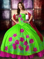 Ball Gowns Sweet 16 Quinceanera Dress Multi-color Strapless Satin Sleeveless Floor Length Lace Up