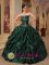 Bad Wilsnack Custom Made Latest Hunter strapless Green Quinceanera Dress