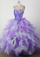 Clearance Ball Gown Sweetheart Floor-length Quincenera Dresses TD260012