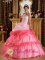 Stunning One Shoulder Strapless Lace up Romantic Wedding Dress in La Paz HondurasAppliques with Beading Organza Ball Gown