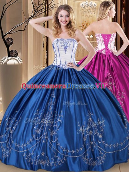 Captivating Sleeveless Lace Up Floor Length Embroidery Ball Gown Prom Dress - Click Image to Close