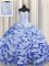 Stylish Brush Train Lavender Lace Up Sweetheart Beading and Pick Ups Quinceanera Dress Taffeta Sleeveless Sweep Train