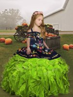Organza Straps Sleeveless Lace Up Embroidery Child Pageant Dress in(SKU PAG1286-2BIZ)