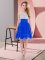 Colorful Royal Blue Dama Dress for Quinceanera Wedding Party with Beading Scoop Sleeveless Side Zipper