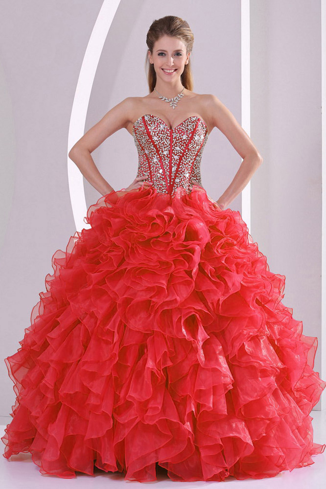 Watermelon Red Lace Up Quinceanera Gowns Beading and Ruffles Sleeveless Floor Length